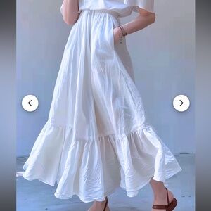 Elegant 100% Linen Maxi Skirt